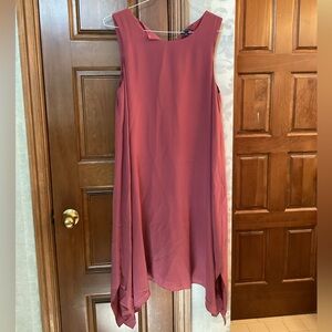 Eileen Fisher High Low Dress in Dusty Rose